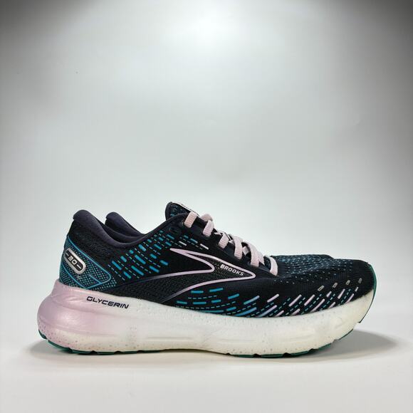Brooks Glycerin 20 Dark Blue Running Shoes Lace Up 1203691B499 Women’s Size 7.5 - Picture 1 of 10
